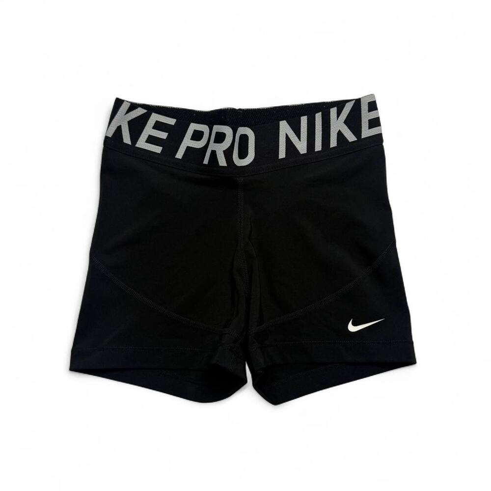 Nike Pro black shorts with white logo size small